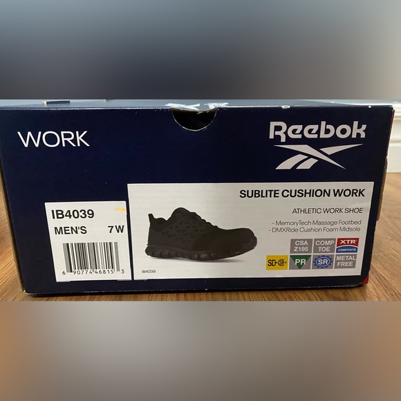 Reebok Sublite Men's Women's Work SD Composite Toe Safety CSA Shoe IB4039 Size 7 - Picture 2 of 6